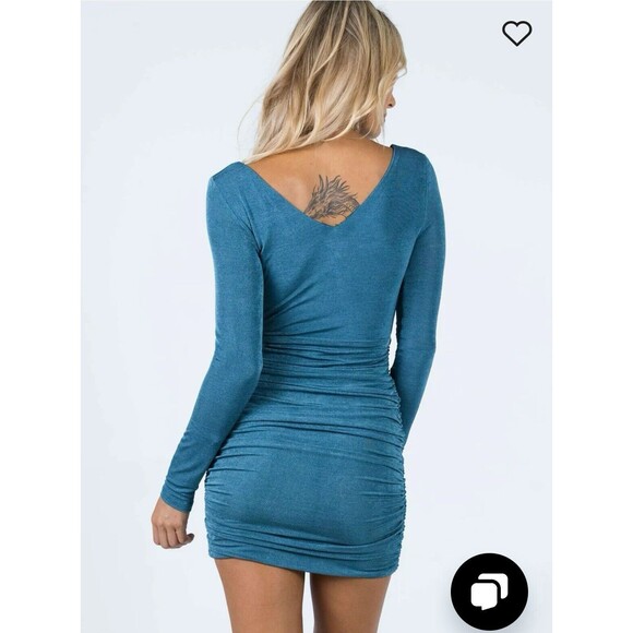 Princess Polly Nico Mini Dress Size 4 Blue - Picture 5 of 11